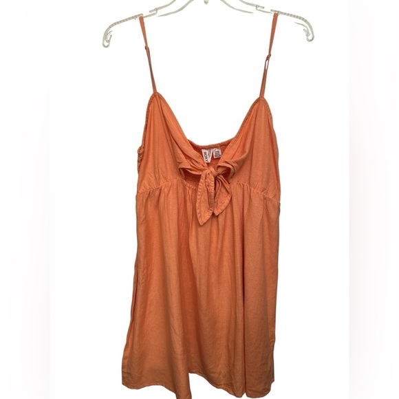 Roxy Dresses & Skirts - Roxy Moonlit Tide Strappy Orange Linen Blend Dress NWT